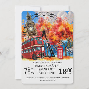 Convite de aquarela da Nova Inglaterra TEMPLATE, L
