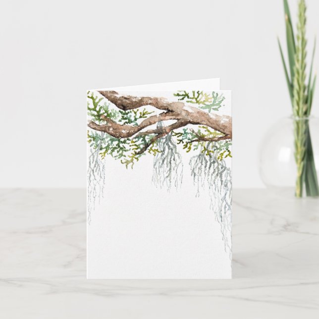 Convite de aquarela do low country (Frente)