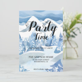 Convite de Aquarela do Winter Wonderland