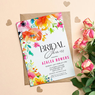 Convite de Aquarela Floral para Qualquer Evento