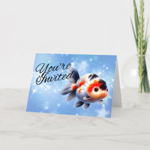 Convite de Aquarium de Peixes Dourados Ranchu