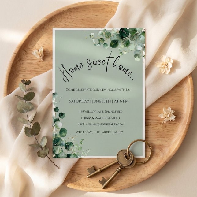 Convite de Aquecimento – Lar Doce Lar (Home sweet home
housewarming invitation)