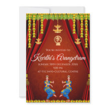 Convite de Arangetram & Convite de cerimônia de Ar