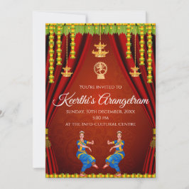 Convite de Arangetram & Convite de cerimônia de Ar
