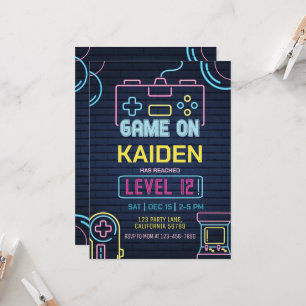 Convite de Arcade para Convite de Aniversário para