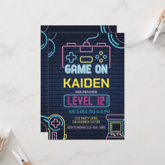 Convite de Arcade para Convite de Aniversário para