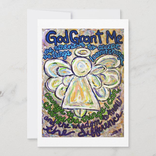 Convite de Arte Angel Prayer de Serenity ou Convit (Frente)