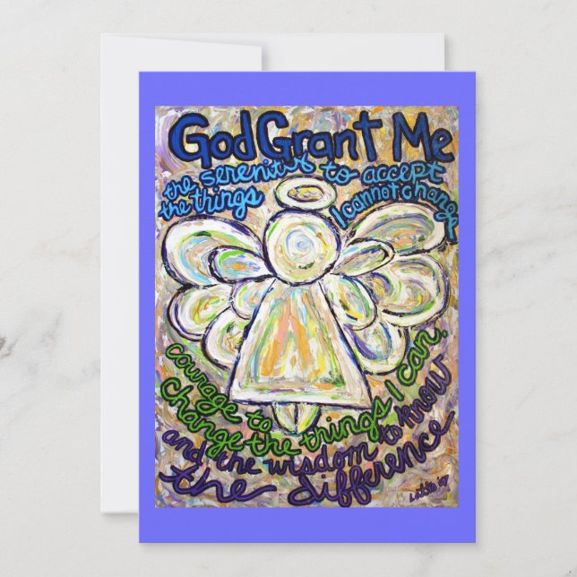 Convite de Arte Angel Prayer de Serenity ou Convit (Frente)