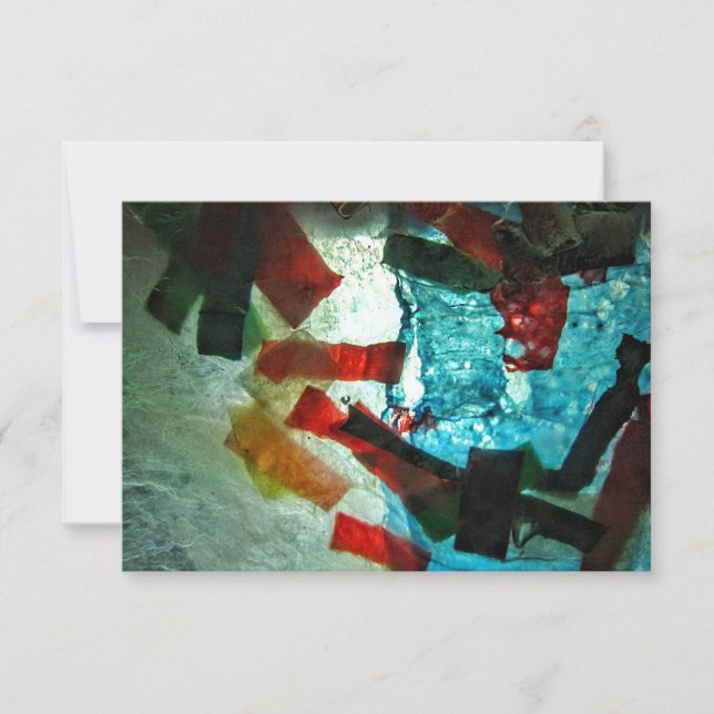 Convite de aspersão azul.abstrato de oceano azul (Frente)