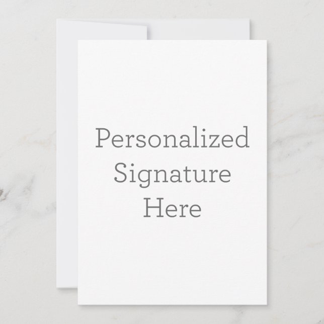 Convite simples, Tamanho: 12,7 cm x 17,8 cm, Papel: Fosco, Canto: Quadrado, Envelopes: Branco, Qualidade de impressão: Padrão (Frente)