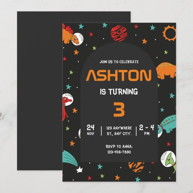 Convite de Astronautas para Astronautas do Espaço  (Frente/Verso)