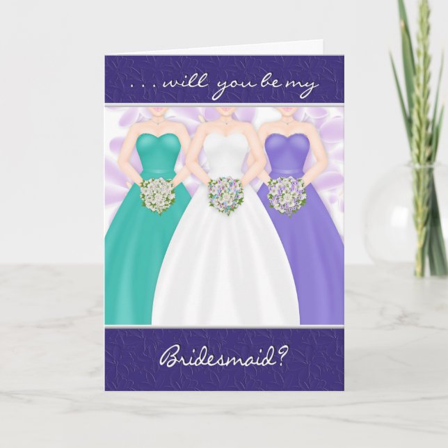 CONVITE DE ATENDENTE BRIDESMAID POR BRIDE (Frente)