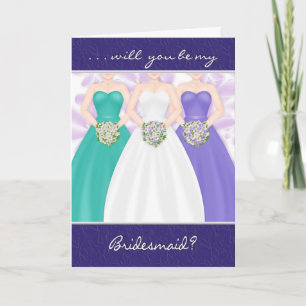 CONVITE DE ATENDENTE BRIDESMAID POR BRIDE