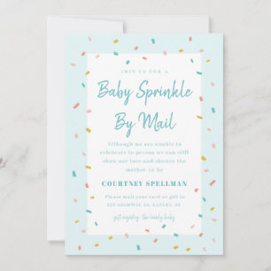 Convite de baby sprinkle pelo correio