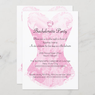 CONVITE DE BACHELORETTE DE CORSET DE LACE BRANCO P