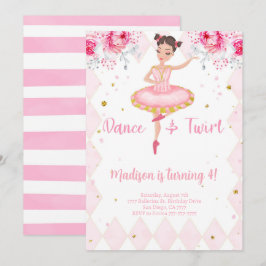 Convite de Bailarina Branca 