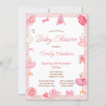 Convite de Bailarina de Tutu Rosa para Edição