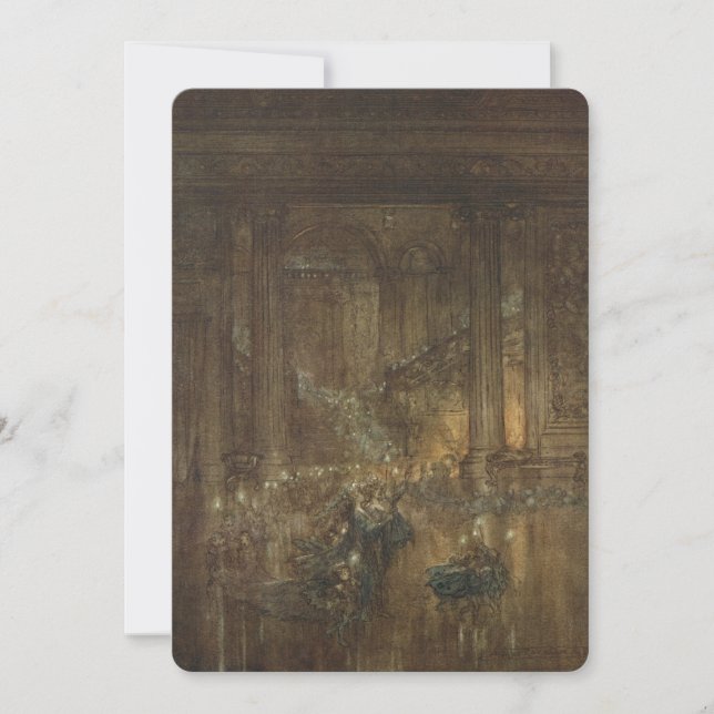 Convite de Baile de Fadas Vintage (Frente)