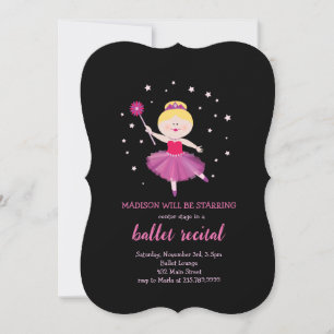 CONVITE DE BALÉ Bailarina Loira Dançarina
