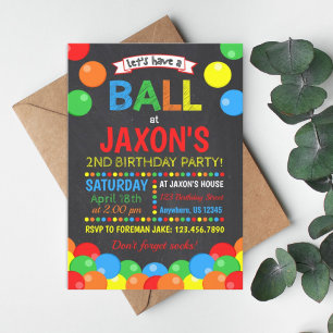 Convite de Ball Birthday