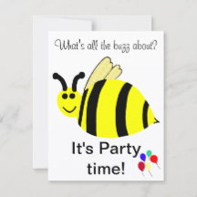 Convite de Balões Abelha Bumble de 1º Aniversário