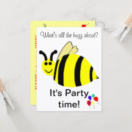 Convite de Balões Abelha Bumble de 1º Aniversário