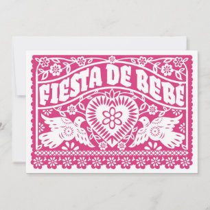 Convite de Banner de Pássaros de Amor Rosa para Fe