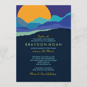 Convite de Bar/Bat Mitzvah Pôr do Sol & Montanhas