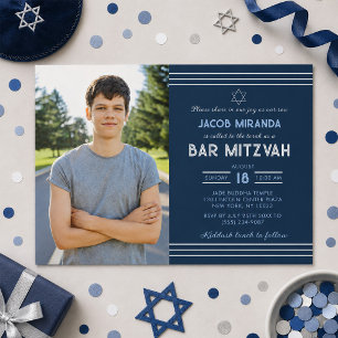 Convite de Bar Mitzvah Com Foto