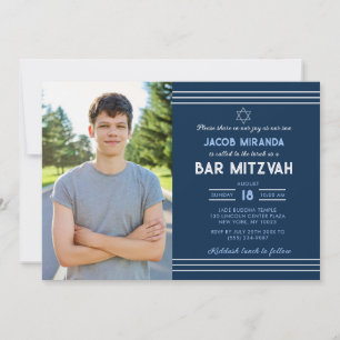 Convite de Bar Mitzvah Com Foto
