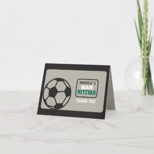 Convite de Bar Mitzvah de FUTEBOL Cartão de Agrade