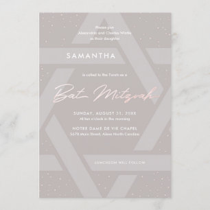 Convite de Bat Mitzvah Moderno