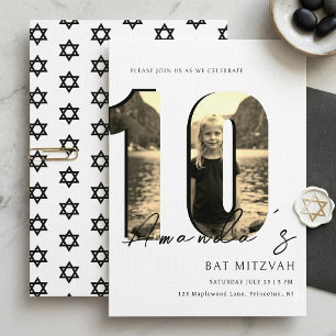 Convite de Bat Mitzvah Moderno Número 10