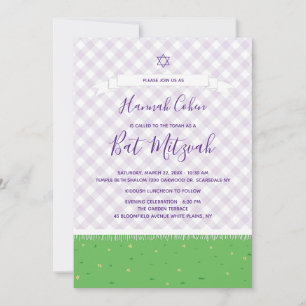 Convite de Bat Mitzvah no Jardim Xadrez