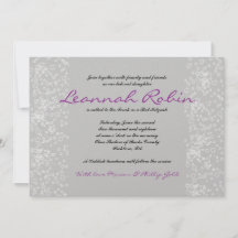 Convite de Bat Mitzvah para Bar STAR TREE