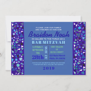 Convite de Bat Mitzvah para Bar STAR WALL