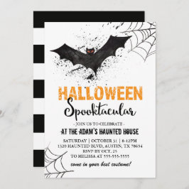 Convite de Bat Spooktacular do Halloween