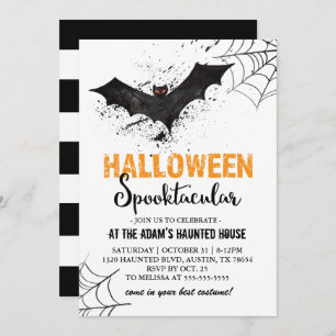 Convite de Bat Spooktacular do Halloween