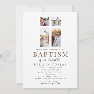 Convite de Batismo com Foto Personalizado