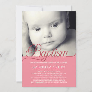 Convite De Batismo Fotográfico De Script De Preci