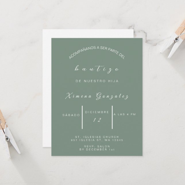 Convite de batismo Português (Frente/Verso In Situ)