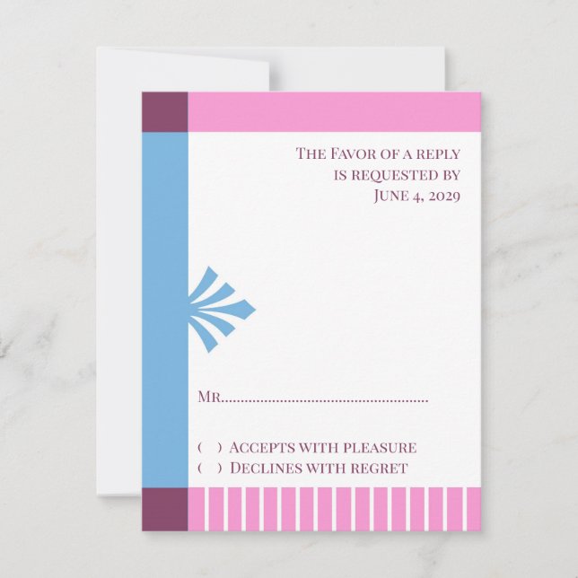 Convite de Batismo RSVP de Placa de Resposta (Frente)