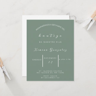 Convite de batizado Português