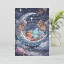 Convite de bebê Chegada ao Luar
