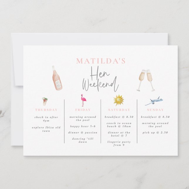 convite de bebidas de aquarela para festa de solte (Frente)