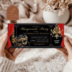 Convite de Bilhete de Aniversário para Festa de Má