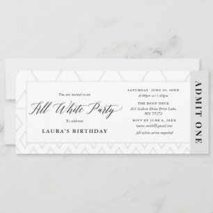 Convite de Bilhete de Aniversário para Festa Tudo 