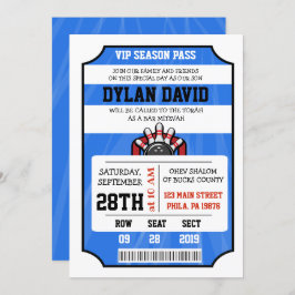 CONVITE DE BILHETE DE BOLICHE Bar Bat Mitzvah