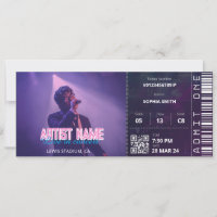 Convite de Bilhete de Concerto Personalizado Event