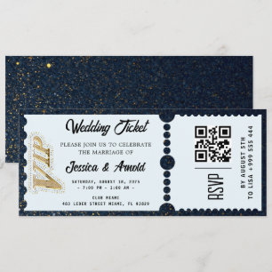 Convite de Bilhete de Festa de Bodas de Ouro